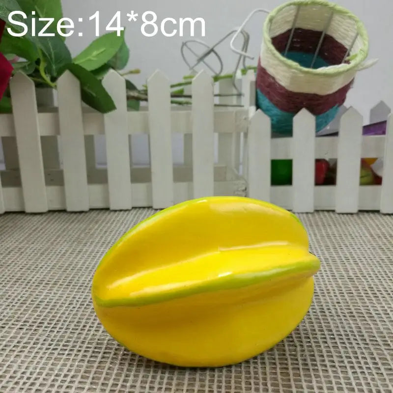 Kunststoff Simulationsfrüchte Set – Künstliche Früchte mit Wassermelone, Apfel, Orange, Birne, Zitrone, Mango, Pfirsich, Traube & Banane Kaufschwan® Carabol