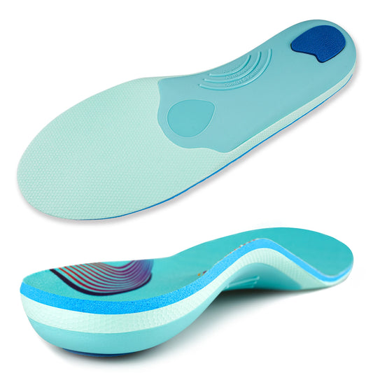 Orthopädische Sporteinlagen 220lbs+ – Hohe Fußgewölbestütze für Damen & Herren | Plattfüße, Fersenschmerzen, Plantarfasziitis Kaufschwan® 227ORH-Grün EU(47-48)-305MM