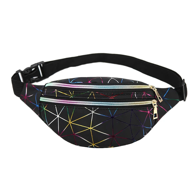 Modische Wasserdichte Gürteltasche – Unisex Hüft- & Brusttasche | Crossbody Travel Belt Bag mit Sporttaschen-Funktion Kaufschwan® Schwarz
