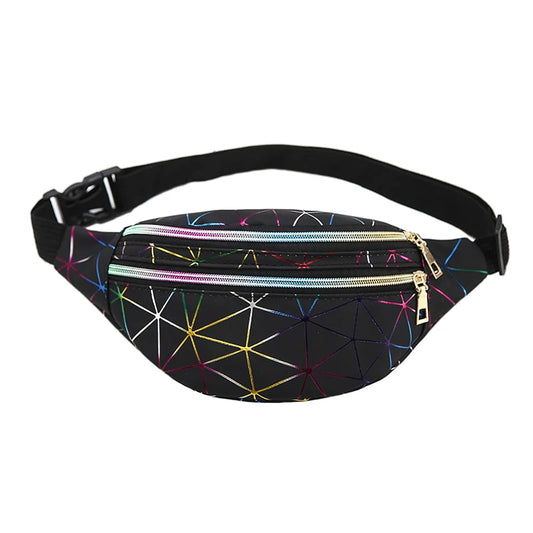 Modische Wasserdichte Gürteltasche – Unisex Hüft- & Brusttasche | Crossbody Travel Belt Bag mit Sporttaschen-Funktion Kaufschwan® Schwarz