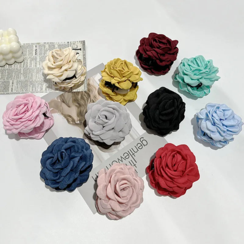 Stoff-Rosen-Haarklammern – Elegante Haaraccessoires für Damen & Mädchen Kaufschwan®