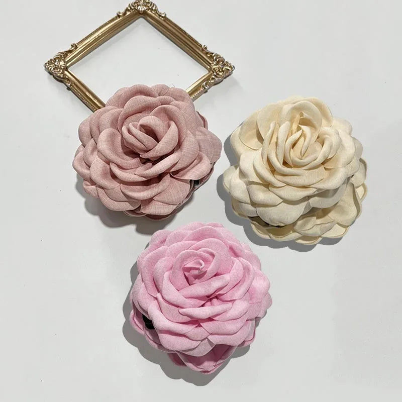 Stoff-Rosen-Haarklammern – Elegante Haaraccessoires für Damen & Mädchen Kaufschwan® 3er Set 4