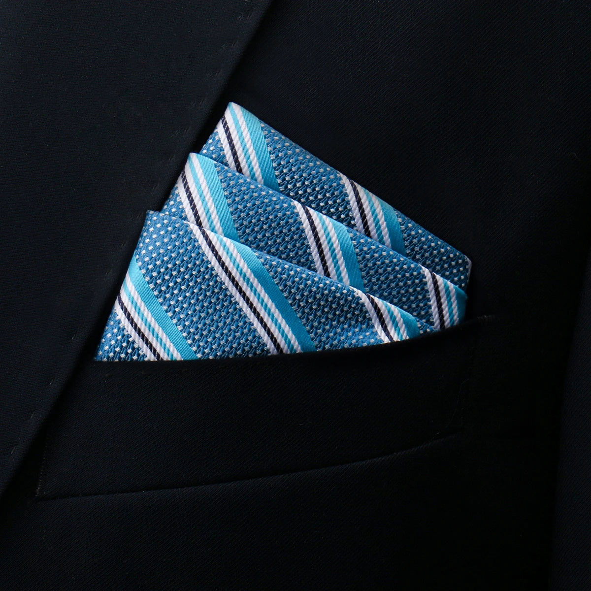 Neues Stil Herren Einstecktuch – Schwarzes Taschentuch Anzug Accessoire für Hochzeit, Party & Geburtstagsgeschenk