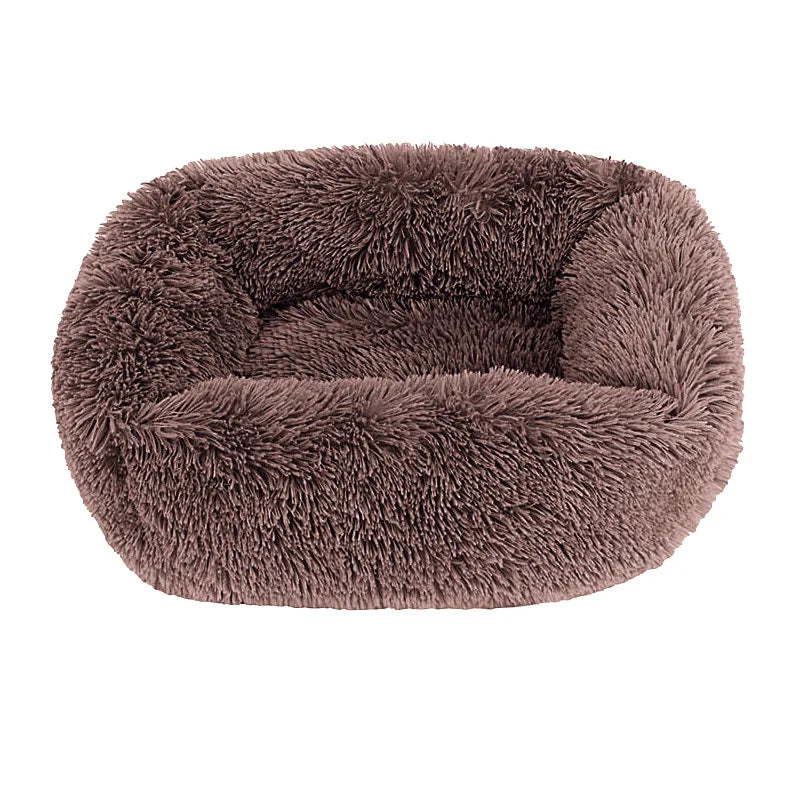 Plüsch Haustierbett Sofa – Flauschiges Kissenkorb Bett für Hunde & Katzen
