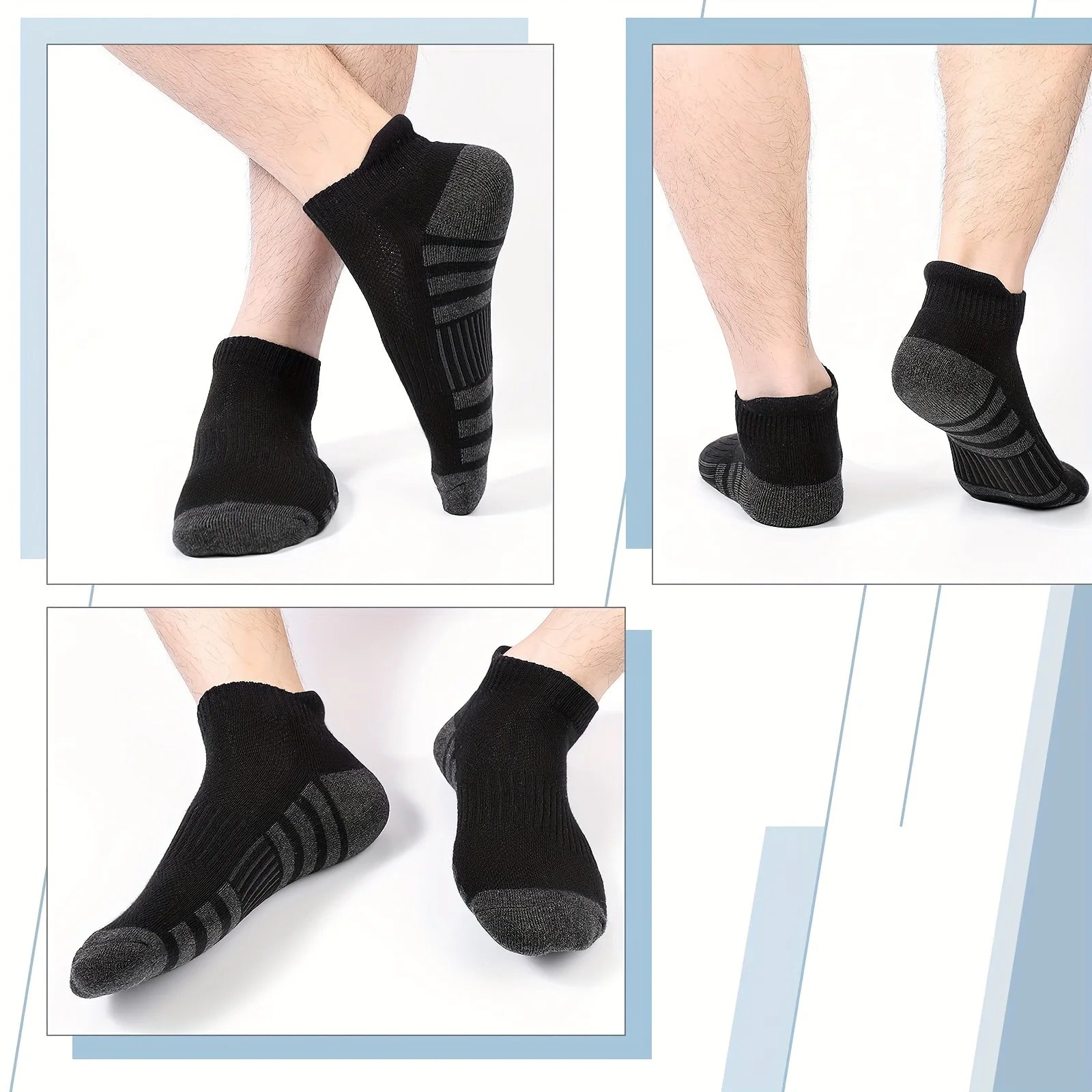 12 Paare Herren Mesh Atmungsaktive Sportsocken | Ganzjahres Einfarbige Kurzsocken Kaufschwan®