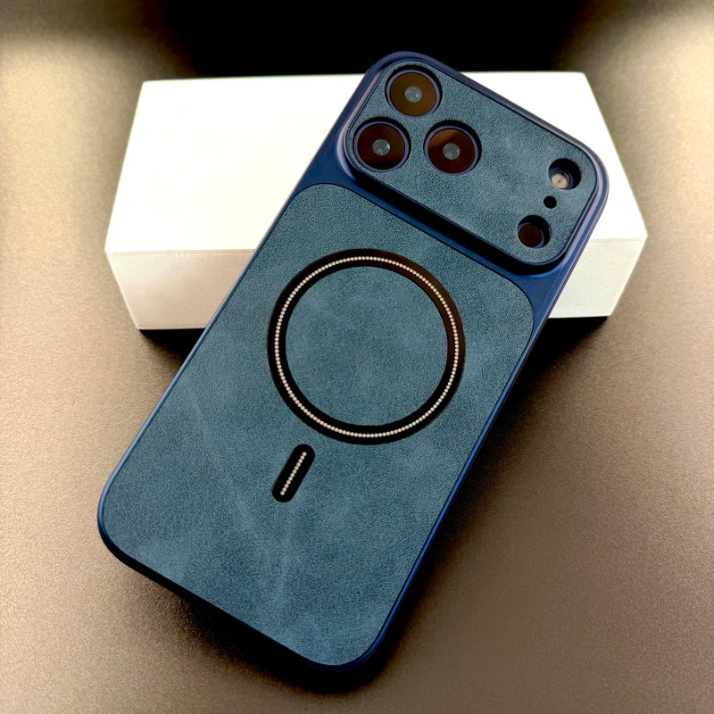 Hochwertige Retro-Kunstleder-MagSafe-Hülle für iPhone 18 Pro & iPhone 18 Pro Max – Magnetische Hülle für Kabelloses Laden Kaufschwan®