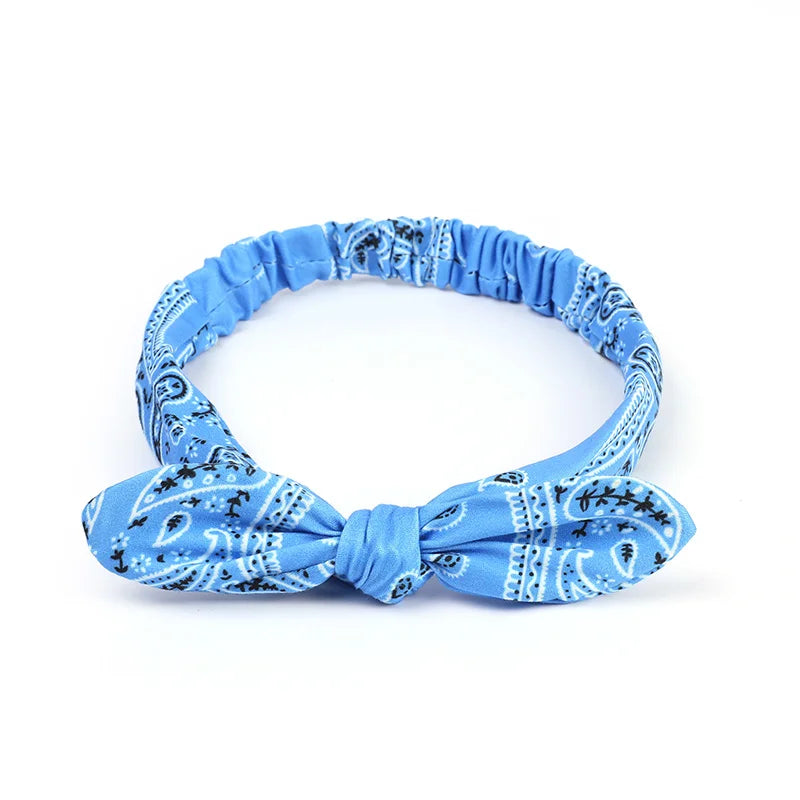 Bandana Haarreif mit Schleife – Geknotetes Turban-Haarreif für Damen & Mädchen Kaufschwan® Hellblau