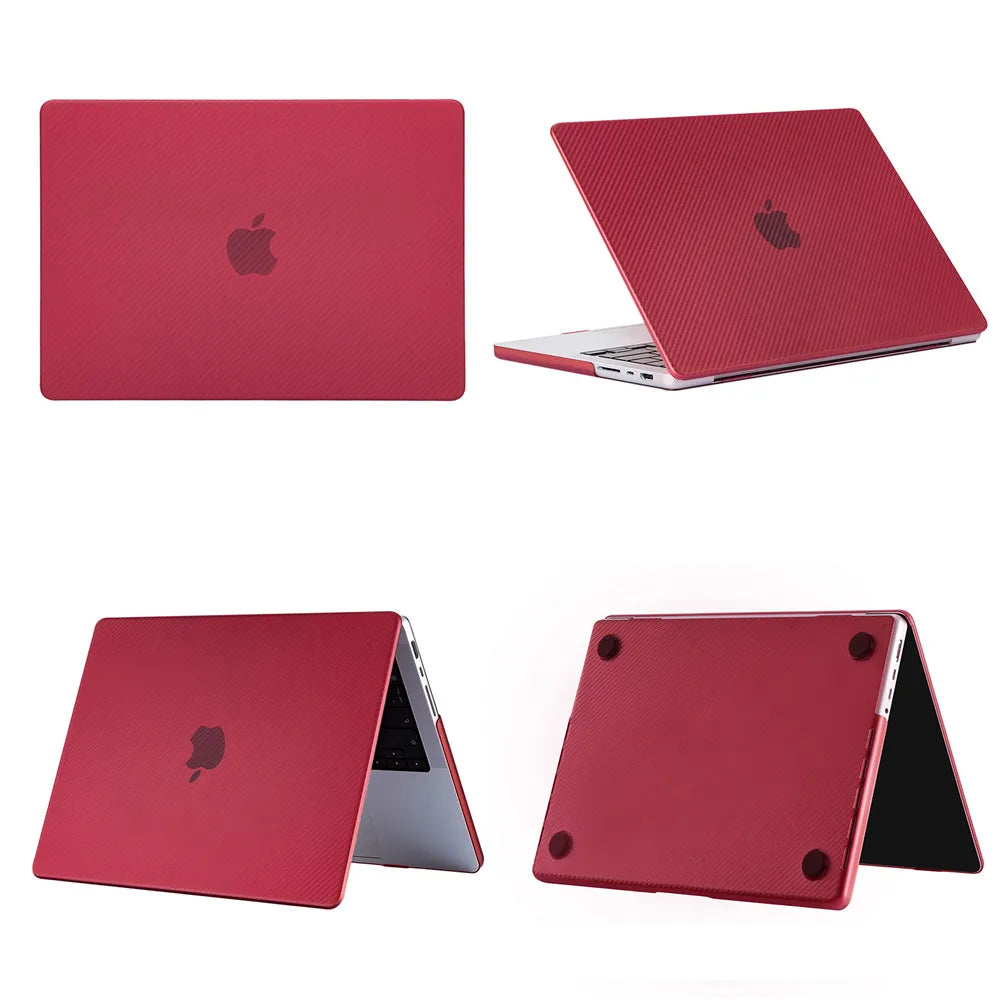 Laptop Hülle für MacBook Pro 14 & 16 – Schlanke Stoßfeste Hartschalen Schutzhülle Kaufschwan® Rot A2485 A2780