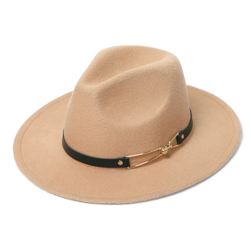 Winter Filz Fedora Hut – Herren Imitationswolle Kirchenhut, Herbst Mode Breiter Zylinderhut, Damen Filzhut Kaufschwan®