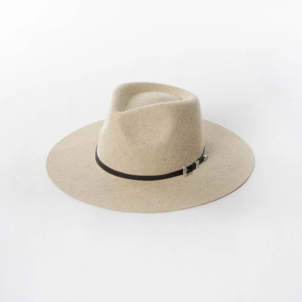 Herbst & Winter Unisex Woll-Fedora Hut – Vintage Jazzhut mit Krone & Schwarzem Lederband, Stylischer Hut mit Breiter Krempe