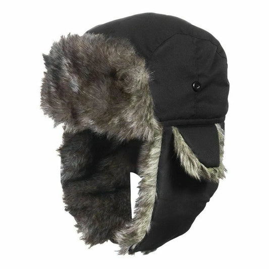 Unisex Trapper Aviator Trooper Mütze – Winter Bombermütze mit Ohrenklappen & Kunstfell | Warme Russische Skimütze für Damen & Herren Kaufschwan®