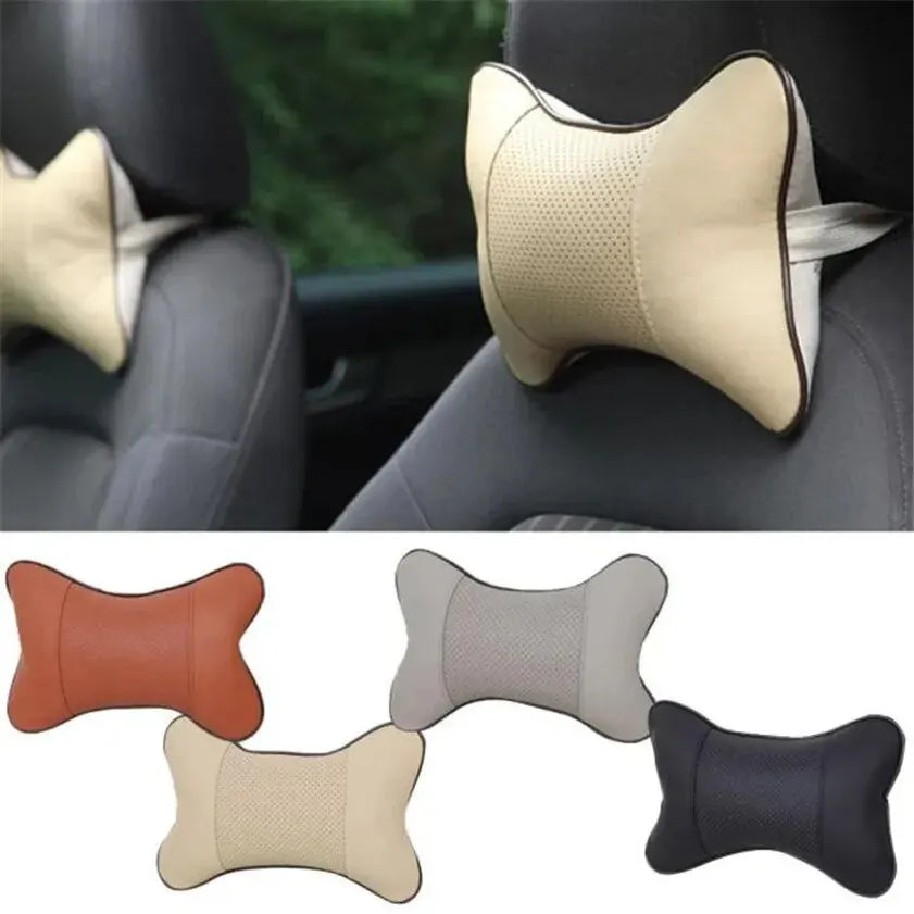 PU-Leder Nackenkissen fürs Auto – 1 Stück Universelles Kopfstützenkissen zur Schmerzlinderung Kaufschwan®