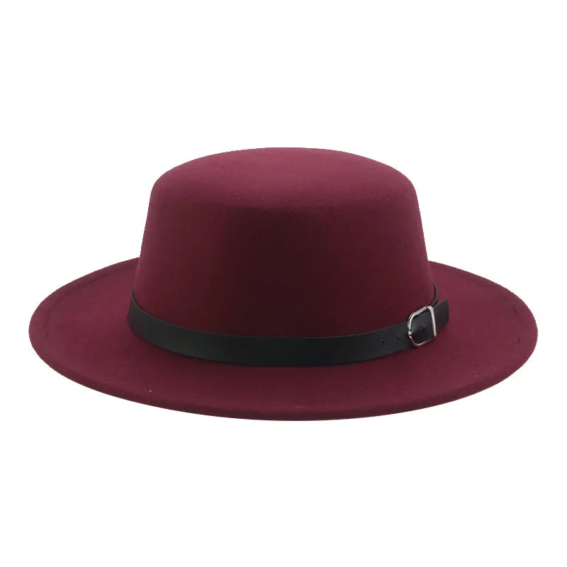 Gefilzter Herren Hut – Einfarbiger Klassischer Fedora mit Gürtelband, Casual & Formeller Winterhut Kaufschwan®