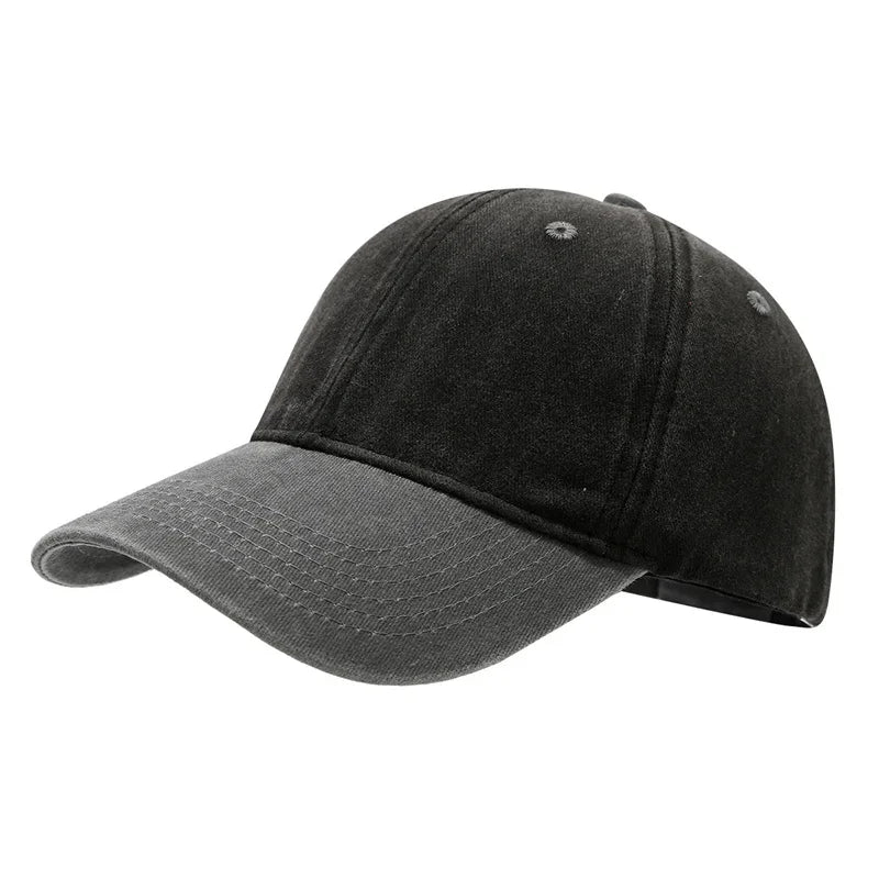 Vintage Washed Baseballkappe | Herren & Damen Farblich Abgestimmte Baseballcap | Lässige Snapback Hip Hop Baseballcap für Frühling & Sommer