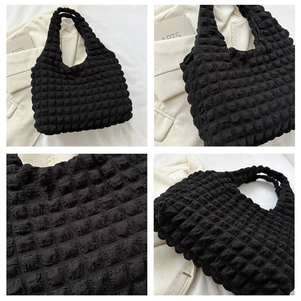 Elegante Falten Cloud Handtasche – Damen Schultertasche in Bonbonfarben | Große Kapazität Tote Bag für Alltag & Shopping