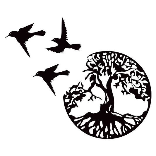 Metall Lebensbaum Wanddekoration – Eisen Outdoor Garten Kunst Anhänger