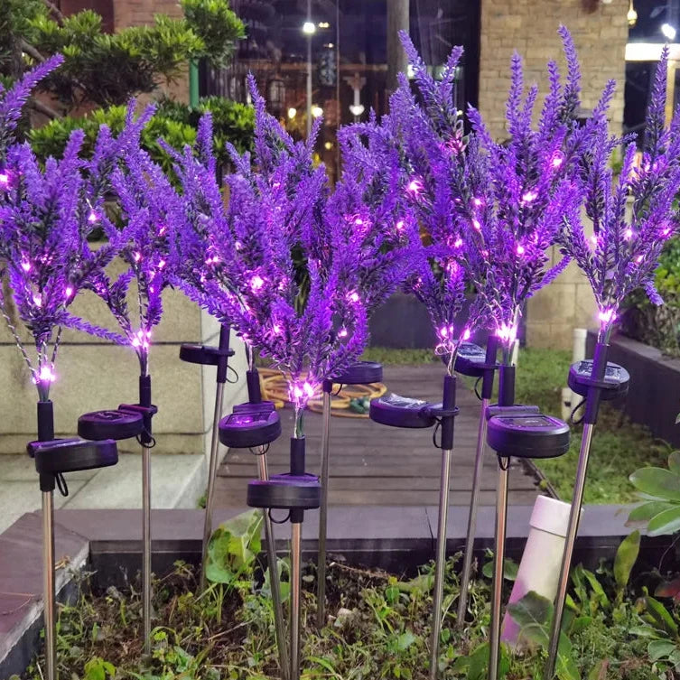 Outdoor Solar Lavendel Lichter – IP65 Wasserdichte Solar Gartenlampen für Rasen, Hof, Hochzeit & Außenbereich Kaufschwan®