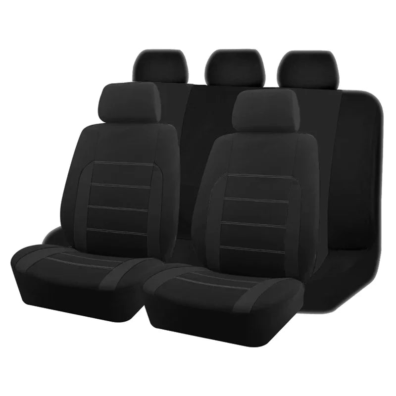 Universelle Autositzbezüge Komplettset – Passend für die meisten Autos, Offroad-Fahrzeuge & Vans Kaufschwan® Schwarz