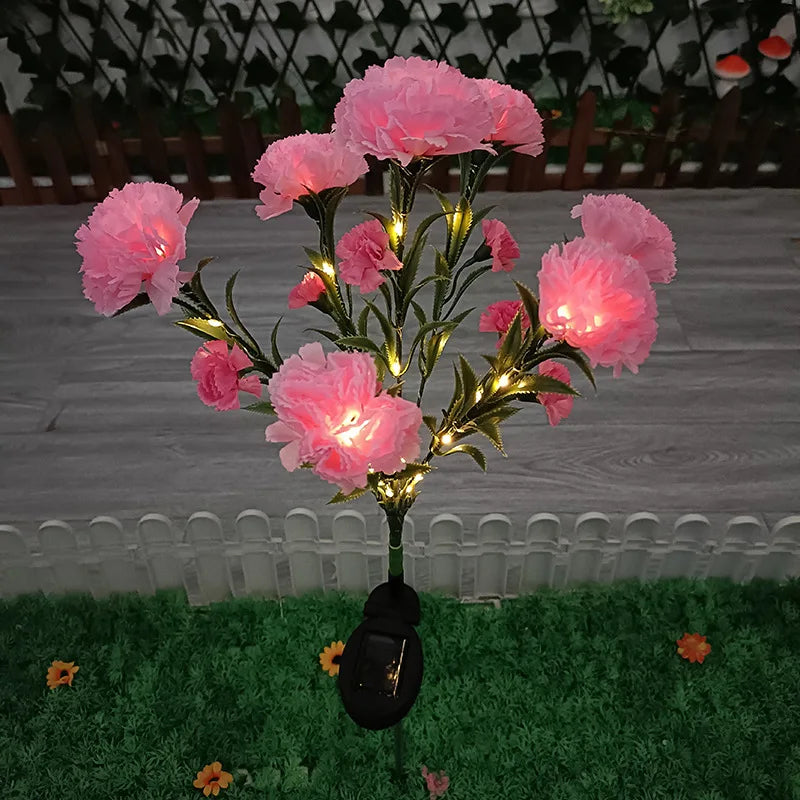 LED Solar Nelken- & Rosenblumen-Feenlichterkette – Wasserdichte Gartenlichter für Hof, Rasen, Wege & Muttertagsgeschenk Kaufschwan®