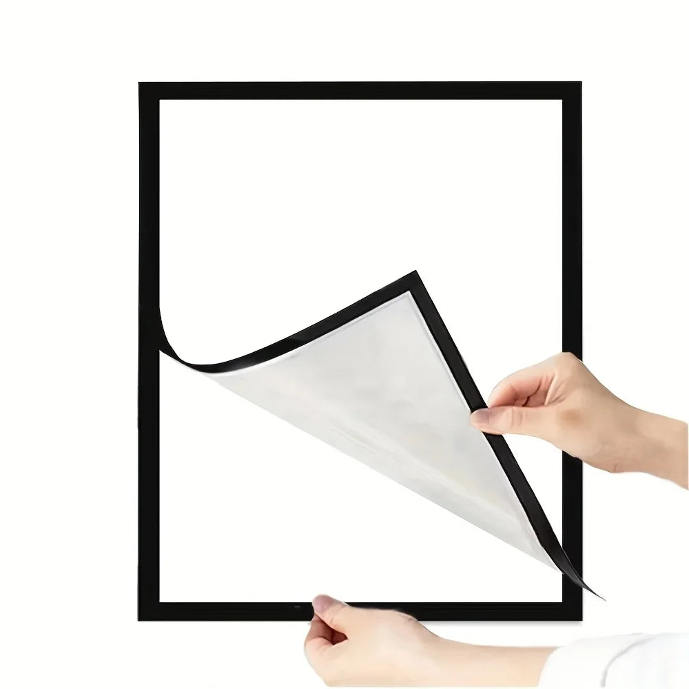 Magnetischer Bilderrahmen – Moderne Selbstklebende Wandhalterung für Fotos und Dokumente Kaufschwan® 1 Stück Schwarz A6