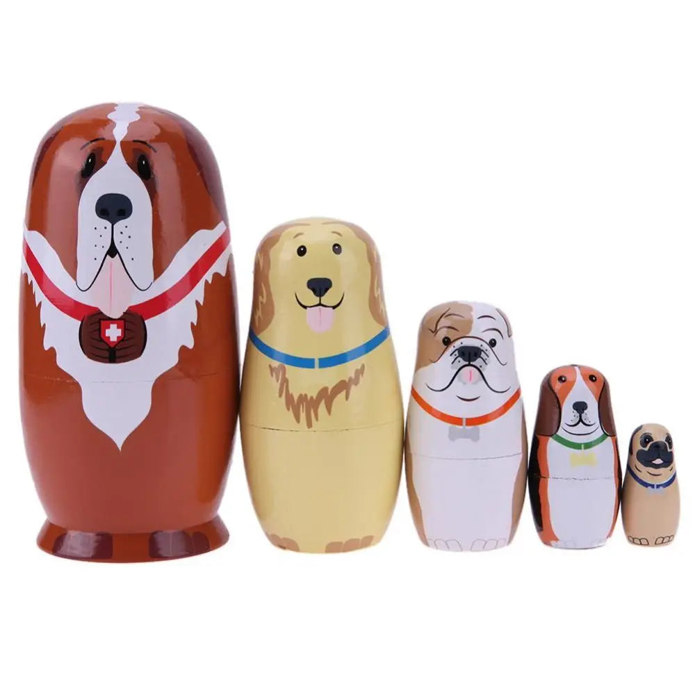 Holz-Matrjoschka – Russische Nestpuppen Set | Dekoration & Spielzeug Geschenk für Kinder