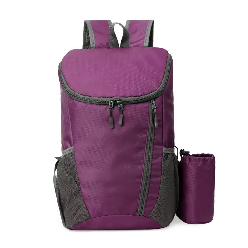 Outdoor-Reiserucksack | Wasserdichtes, Faltbares Camping- & Sporttasche | Wandern, Bergsteigen & Reise-Rucksack Kaufschwan® Lila