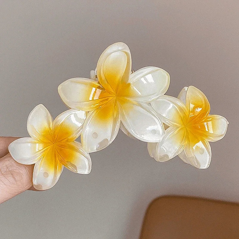 Blumen-Haarklammer – Retro Bunter Haar-Clip Kaufschwan® Gelb