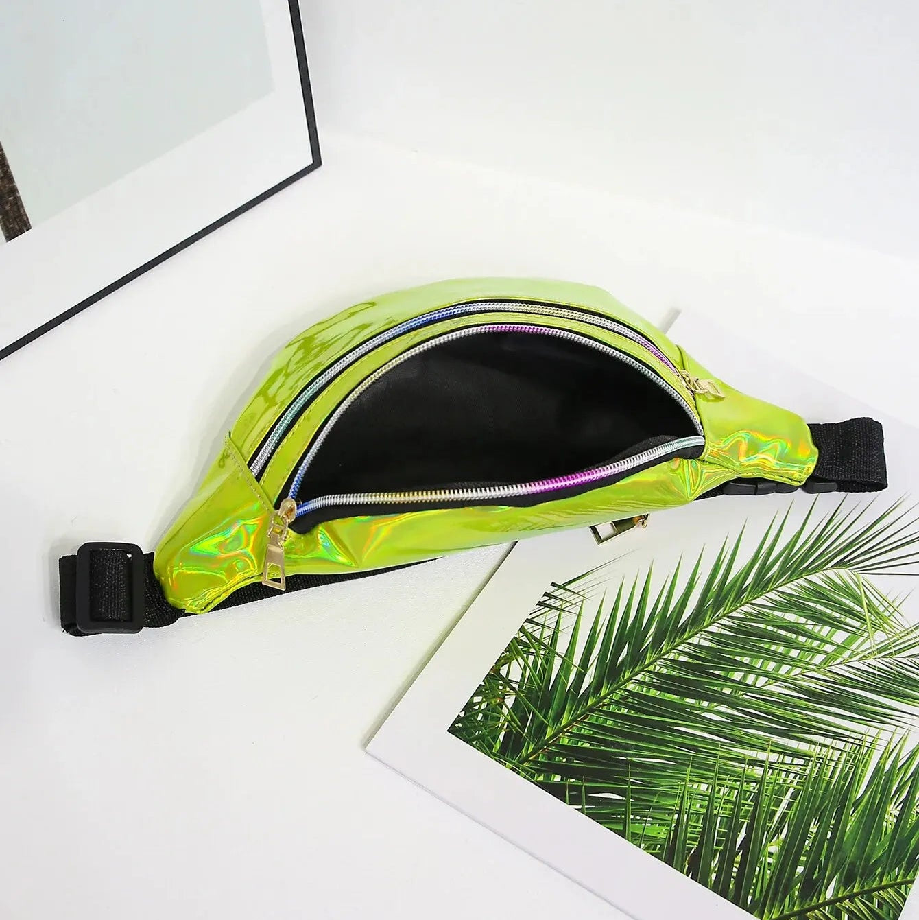 Holografische Glitzer Gürteltasche – Laser Fanny Pack | Designer Hüfttasche für Damen & Mädchen, Party, Reisen & Crossbody Kaufschwan®