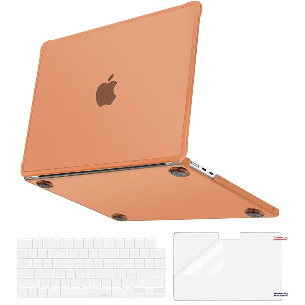 M5 Laptop Hülle für MacBook Air 13 – Schlanke Stoßfeste Hartschalen Schutzhülle Kaufschwan® Orange Air 13.6 M5 A3449