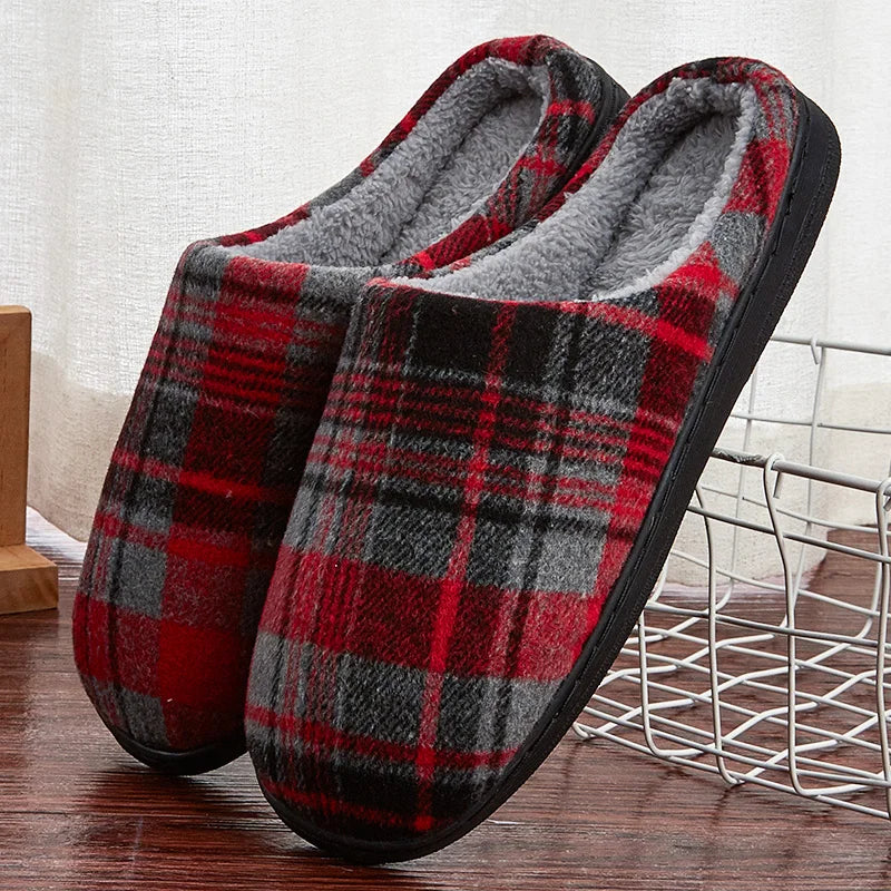 Herren Plüsch Hausschuhe | Bequeme Memory Foam Schuhe | Winter Warm & Weich Schlafzimmer Hausschuhe Kaufschwan®