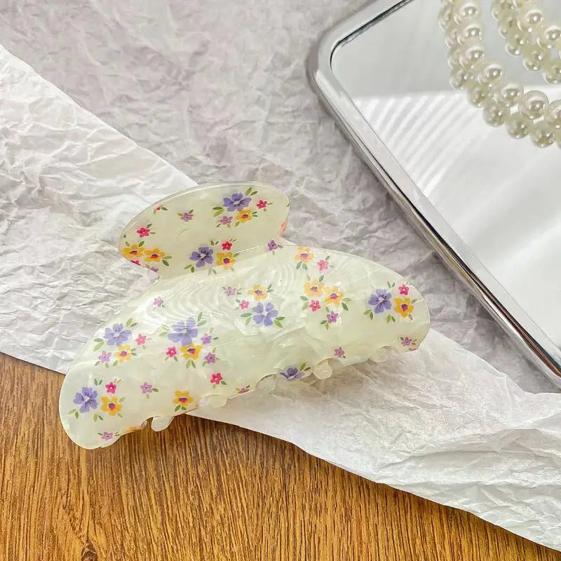 Vintage Blumen Haarklammer – Elegante Haarspange mit Druck für Damen Kaufschwan®