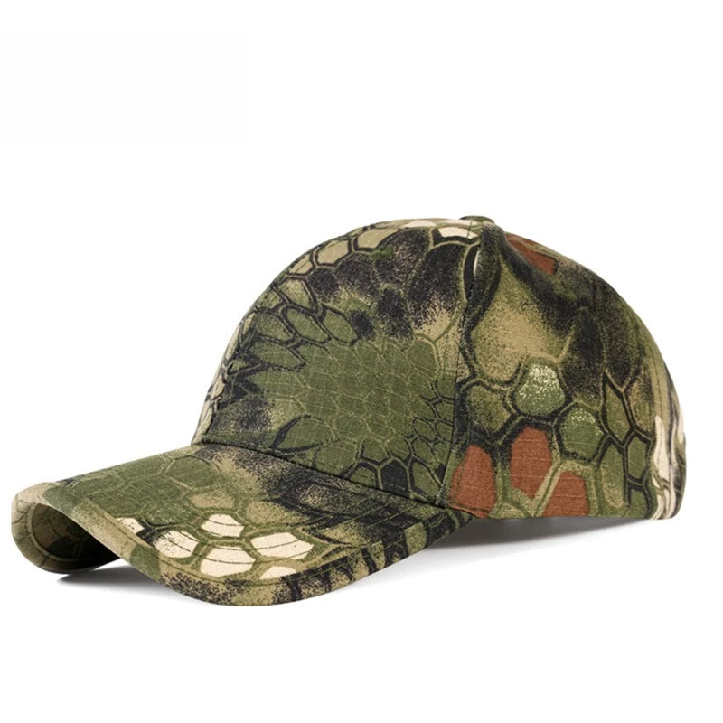 Outdoor Sport Camouflage Baseballkappe | Herren Radfahren Sonnenhut | Casual Vielseitige Schirmmütze Kaufschwan® Grün und Rot