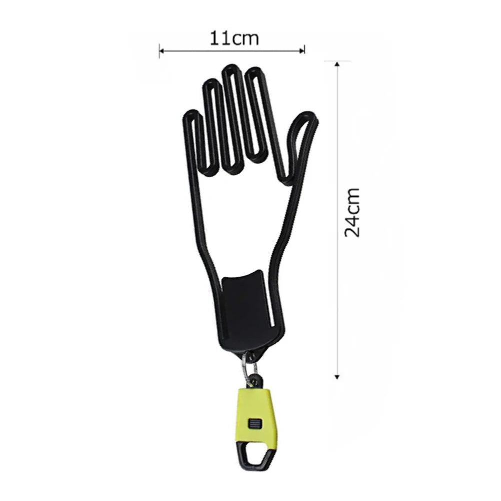 3-in-1 Golf Handschuhhalter – Tragbarer Kunststoff Trockner, Aufhänger & Former | Langlebiger Handschuhspanner & Displayständer Kaufschwan® Gelb – 1 Stück