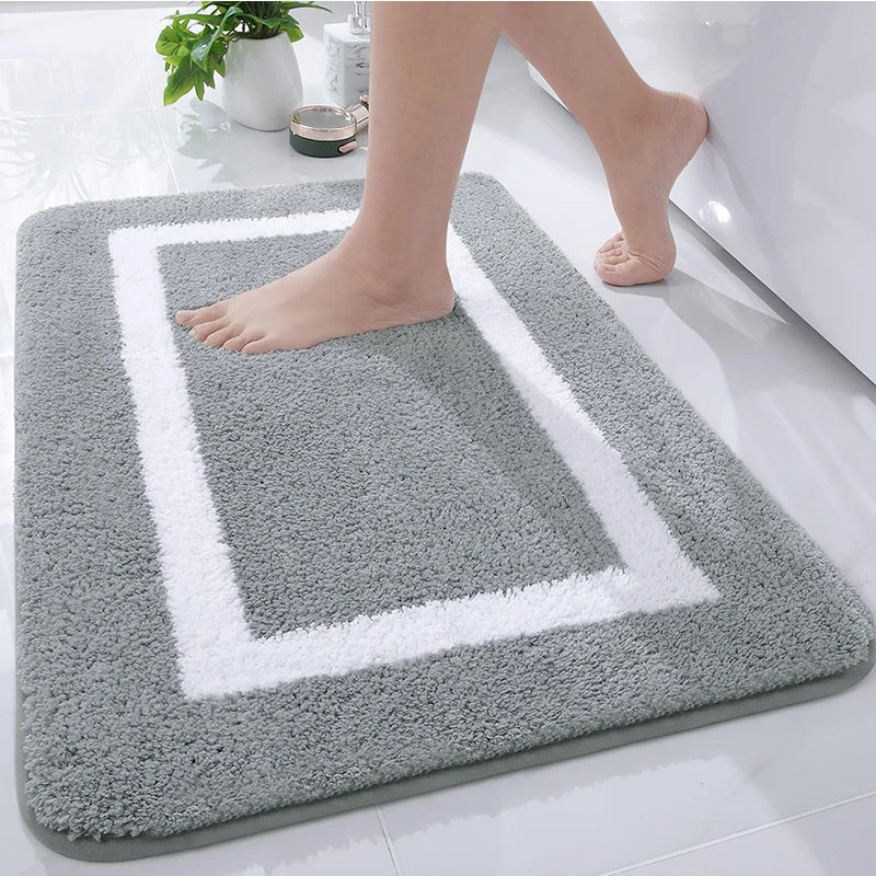 Weiche Saugfähige Badematte – Rutschfester, Schnelltrocknender Plüschteppich für Bad & Schlafzimmer Kaufschwan®