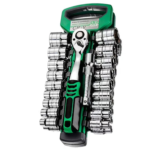 72-Zahn Steckschlüssel Set 1/4"-3/8"-1/2" Ratschen Werkzeug Kompaktes Auto Reparatur Set