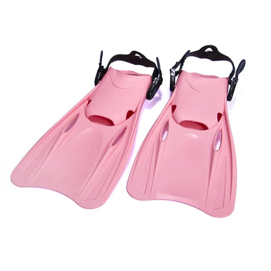 Verstellbare Froschflossen | Lange Schwimmflossen für Erwachsene & Kinder | Froschschuhe für Pool, Tauchen & Training Kaufschwan® Rosa M