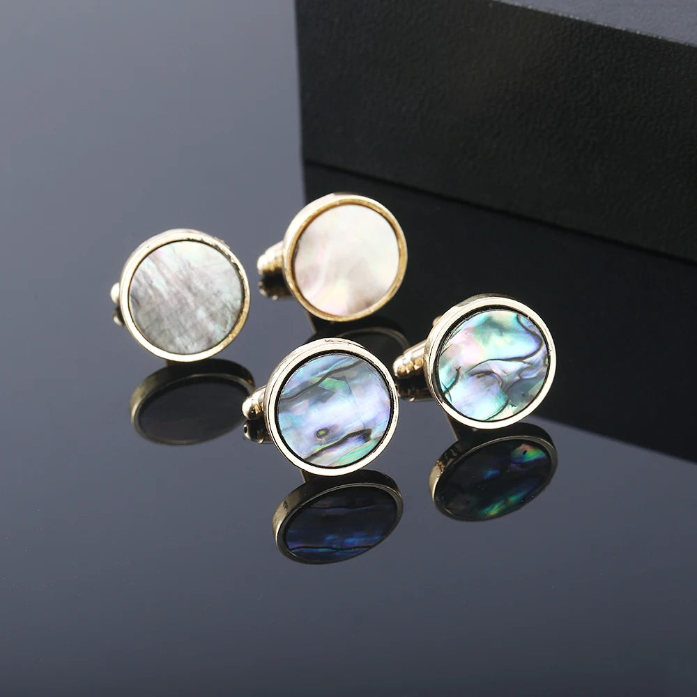 Elegante Abalone Muschel Manschettenknöpfe – Herz, Oval & Quadrat Designs | Hochwertige Herren Ärmelknöpfe für Business & Hochzeit Kaufschwan®