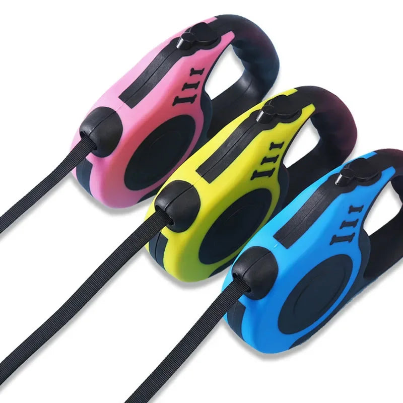 3M 5M Ausziehbare Hundeleine Automatische Flexible Nylon Rollleine für Kleine Mittelgroße Hunde Kaufschwan®