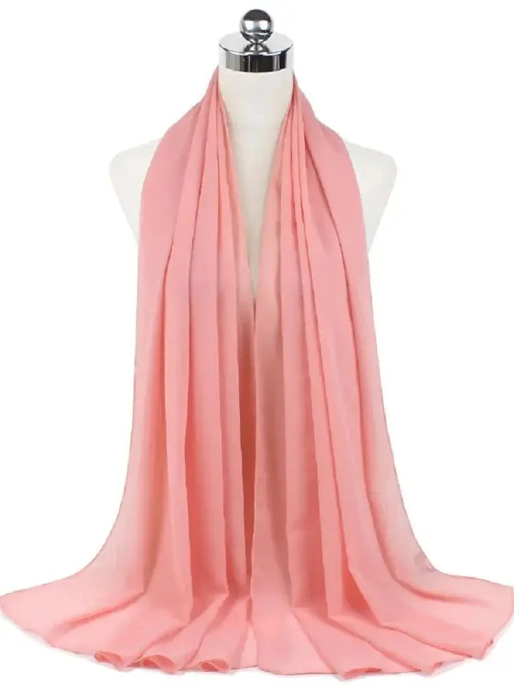 Damen Hijab aus Chiffon – Sofort Tragbares Kopftuch | Einfarbiger Instant Hijab Schal, Arabischer Wrap & Islamischer Schal