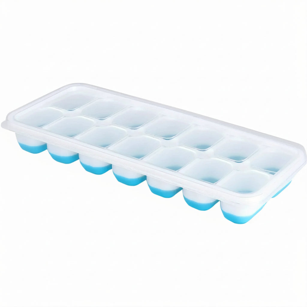 Flexible Eiswürfelform aus Silikon – Leicht lösbare Eiswürfel mit Deckel Kaufschwan®