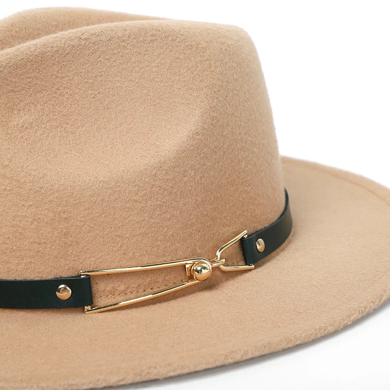Winter Filz Fedora Hut – Herren Imitationswolle Kirchenhut, Herbst Mode Breiter Zylinderhut, Damen Filzhut Kaufschwan®