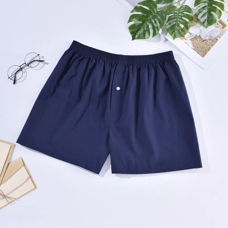 Modische Herren Boxershorts aus Baumwolle – Atmungsaktive Sommer Shorts | Lässige Flat-Angle Weite-Bein Unterwäsche Kaufschwan® Design 3 S