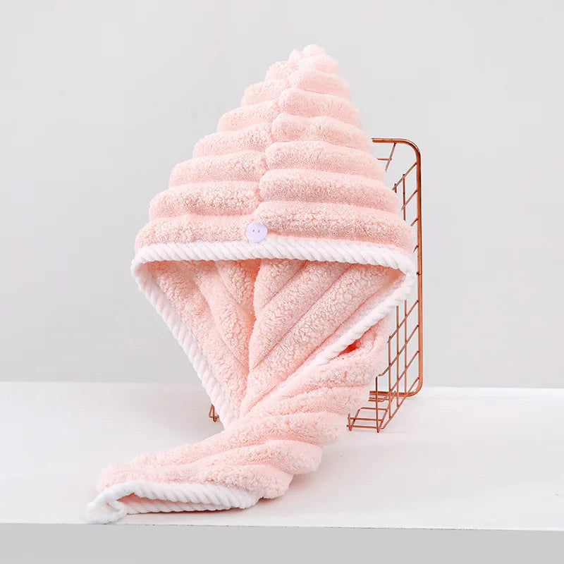 Haartuch für Damen – Verdicktes, super saugfähiges schnelltrocknendes Haarhandtuch Kaufschwan® Pink