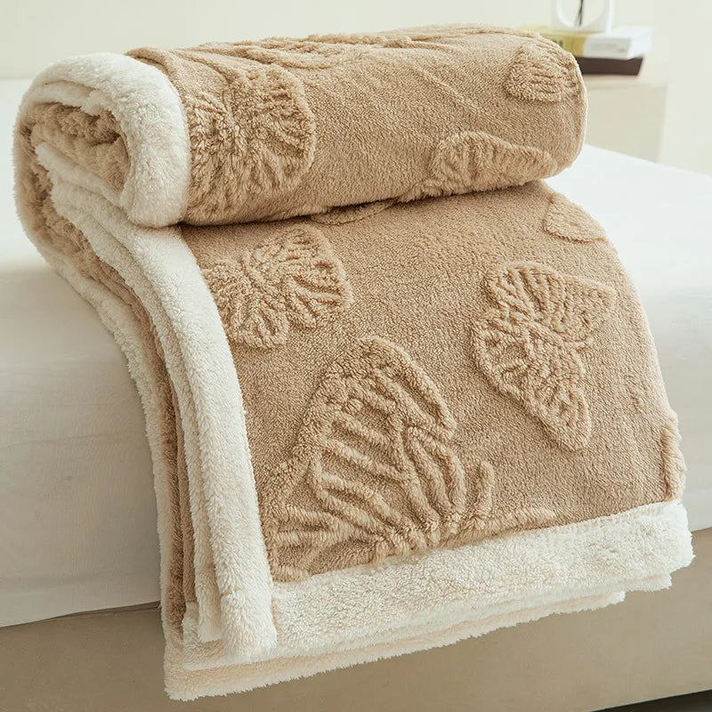 Schmetterlingsmuster Kuscheldecke – Vielseitige Ganzjahresdecke für Sofa & Bettwäsche Zuhause Kaufschwan® Braun 200x220cm