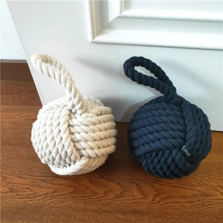Türstopper im Mediterranen Stil – Dekorativer Seilball Türhalter | Kreatives Rustikales Design für Zuhause, Restaurants & Bars Kaufschwan®