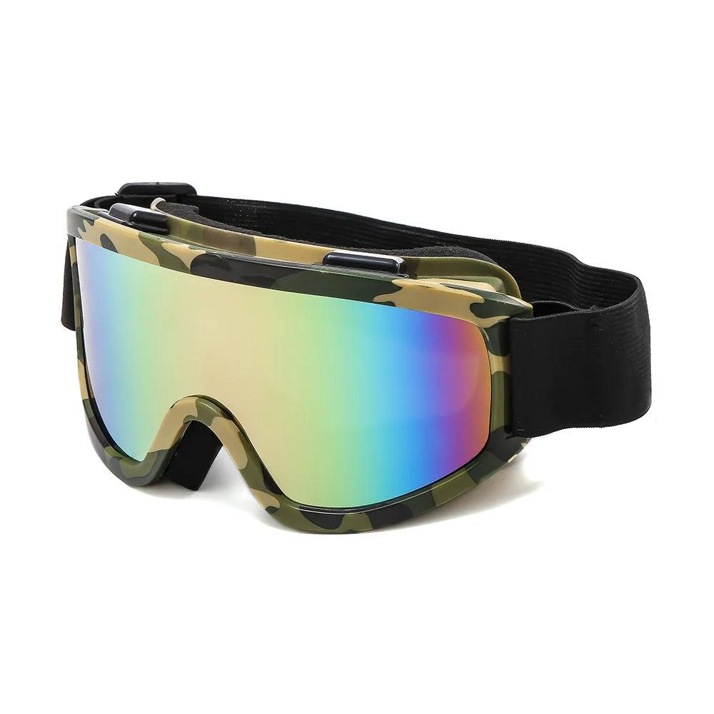 Unisex Skibrille – Bunte Berg-Sonnenbrille für Damen & Herren | UV400 Schneebrille für Skifahren, Radfahren & Wintersport Kaufschwan® Design 4