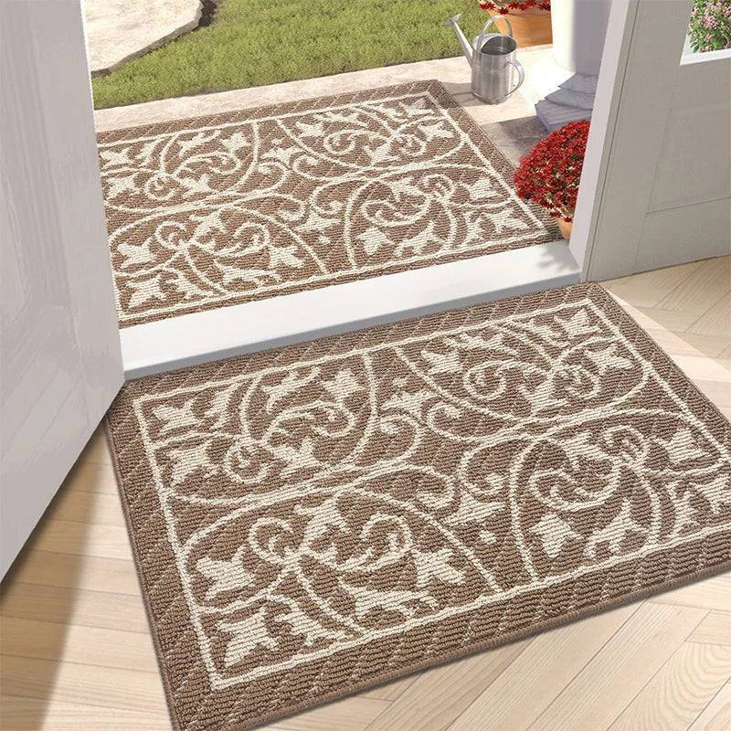 Retro Outdoor Fußmatte – Veranda- & Gartenmatte mit Staubfang-Design, Rutschfest & Langlebiges Polypropylen Kaufschwan®