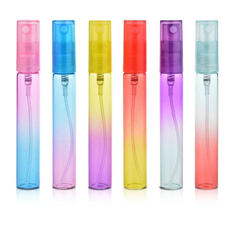 6PCS 8ML Colorful Glass Perfume Bottle Thin Glass Water Spray Bottle Vials Empty Cosmetic Containers For Travel Kaufschwan®