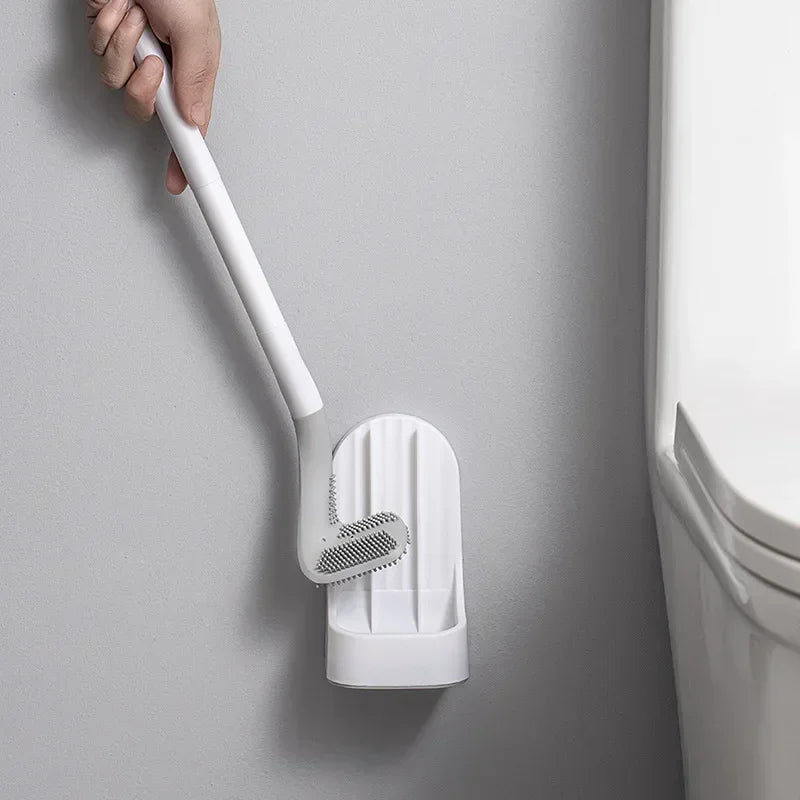 Golf-Toilettenbürste mit Silikonborsten und Schnell-Trocknerhalter – Kompaktes Reinigungswerkzeug & Bad-Organizer Kaufschwan®
