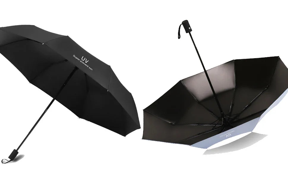 Reise-Regenschirm mit 8 Streben – Winddichter Multi-Color Sonnen- & Regenschirm mit Automatischem Öffnen/Schließen